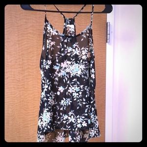 Sheer spaghetti strap shirt